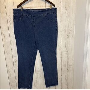 Ruby Road Women's Pull On Skinny Jeans Dark Wash Size 18